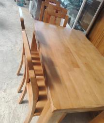 白橡木实木加厚餐桌