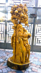 香樟木雕刻摆件”福寿满堂“
